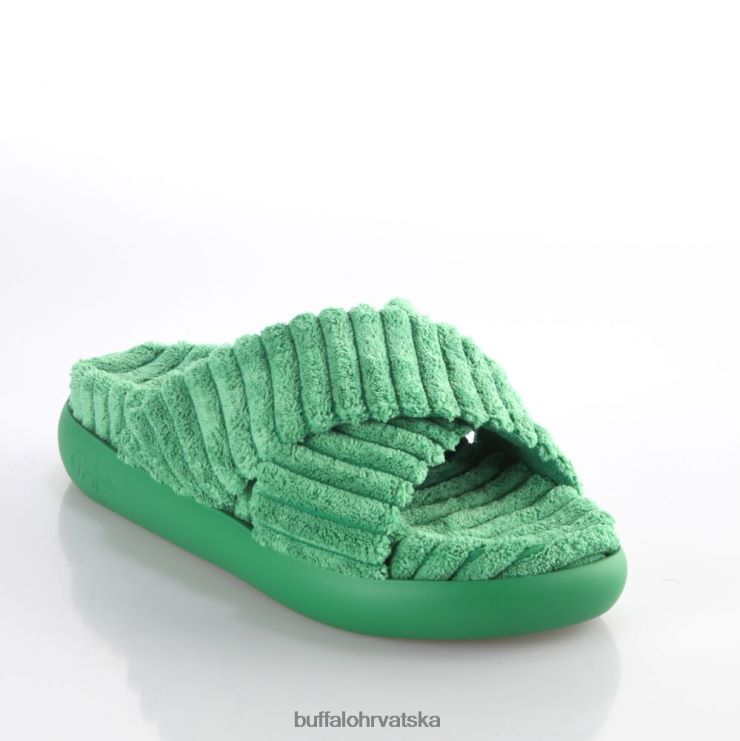 zelena Buffalo rey cross platform slide vegan |slajdova TDD6T648